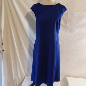Ashley Stewart's Women  Cap Sleeve Blue Sheath Dress Stretch Size 22/24